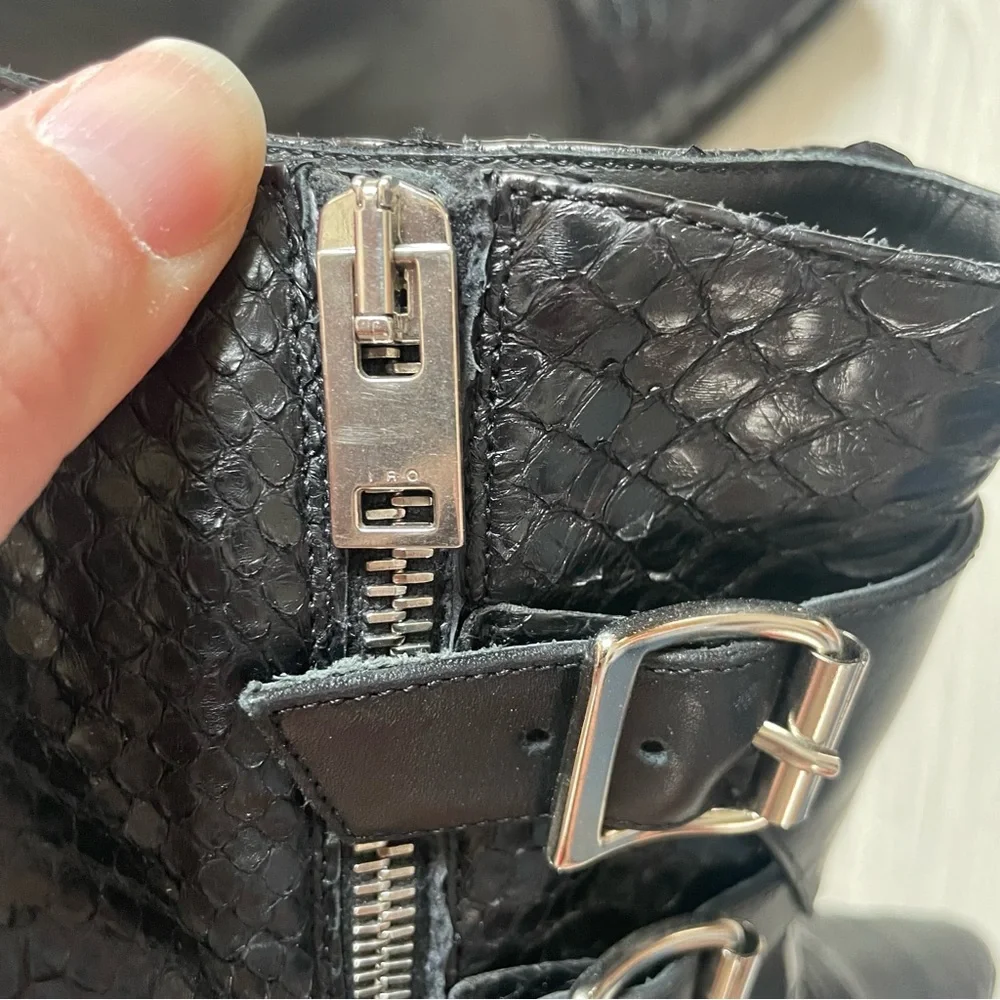IRO snakeskin ankle boots